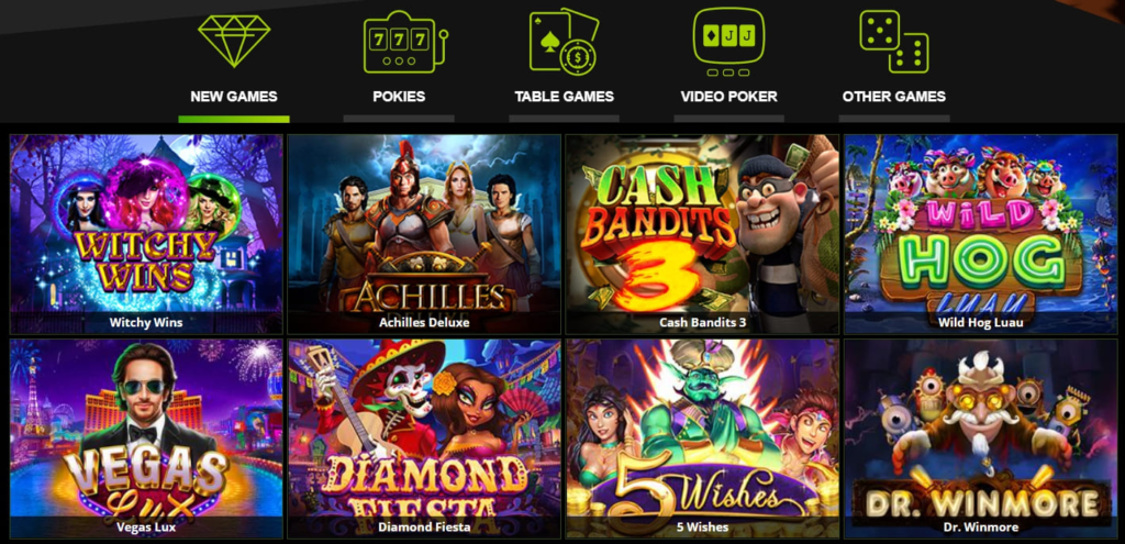Game Variety at Raging Bull Casino