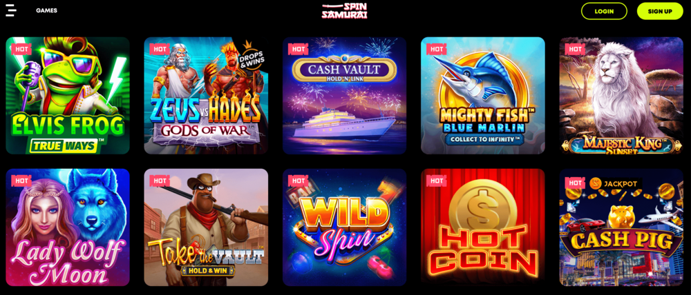 Games at $5 Casino