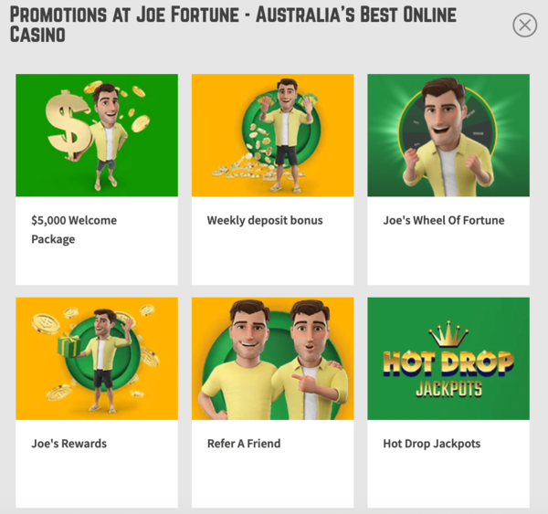 joe fortune bonuses